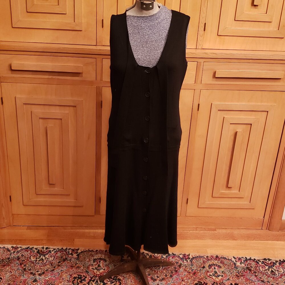 EUC Merino wool DVF black dress